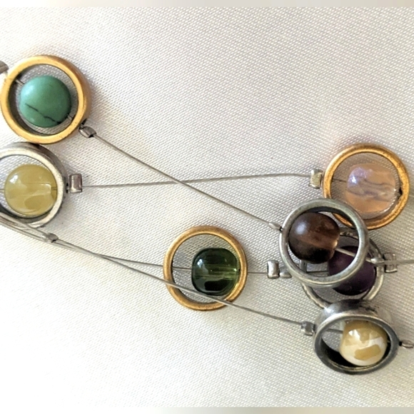 Coldwater Creek Women's Multi-strand Beaded Necklace Multicolor Adjustable - Picture 7 of 8